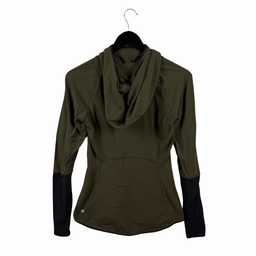 Lululemon Shape Up Dark Olive Black Pullover Nulu Sz 4 (approx)‎ - Picture 7 of 12